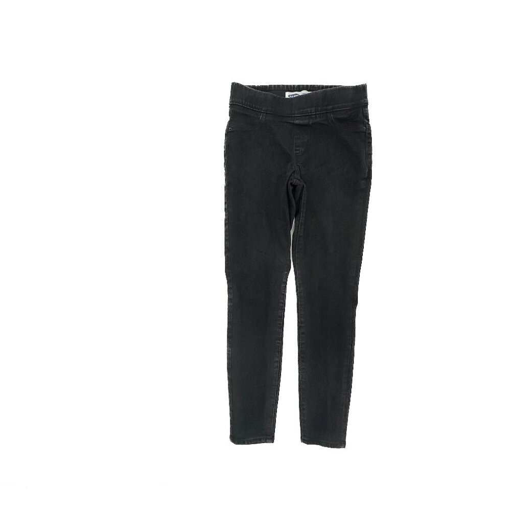 Old Navy Super Skinny Mid Rise Pull On Women's size 6 Black Denim Jeans